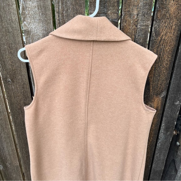 Joie Tan Josie Long Open Duster Cardigan Vest Sz L - Picture 3 of 10